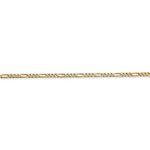 Carregar imagem no visualizador da galeria, 14K Yellow Gold 1.8mm Flat Figaro Bracelet Anklet Choker Necklace Pendant Chain
