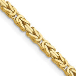 Cargar imagen en el visor de la galería, 14K Yellow Gold 2.5mm Byzantine Bracelet Anklet Choker Necklace Pendant Chain
