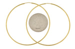 Afbeelding in Gallery-weergave laden, 14K Yellow Gold 55mm x 1.5mm Endless Round Hoop Earrings

