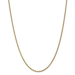 이미지를 갤러리 뷰어에 로드 , 14k Yellow Gold 2.4mm Round Open Link Cable Bracelet Anklet Choker Necklace Pendant Chain
