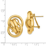 Lataa kuva Galleria-katseluun, 14k Yellow Gold Classic Love Knot Omega Back Large Earrings
