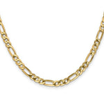 將圖片載入圖庫檢視器 14K Yellow Gold 4.75mm Flat Figaro Bracelet Anklet Choker Necklace Pendant Chain
