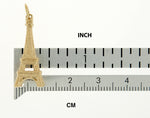 Ladda upp bild till gallerivisning, 14k Yellow Gold Paris Eiffel Tower 3D Pendant Charm
