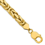 Afbeelding in Gallery-weergave laden, 14K Yellow Gold 6.5mm Byzantine Bracelet Anklet Necklace Choker Pendant Chain
