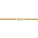 Kép betöltése a galériamegjelenítőbe: 14k Yellow Gold 3.2mm Diamond Cut Rope Bracelet Anklet Necklace Pendant Chain Lobster Clasp 7 8 9 16 18 20 22 24 26 28 30 36 inches
