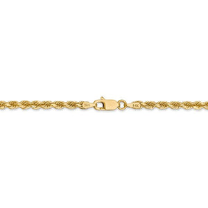 14k Yellow Gold 3.2mm Diamond Cut Rope Bracelet Anklet Necklace Pendant Chain Lobster Clasp 7 8 9 16 18 20 22 24 26 28 30 36 inches