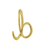 이미지를 갤러리 뷰어에 로드 , 14k Yellow Gold Initial Letter D Cursive Chain Slide Pendant Charm
