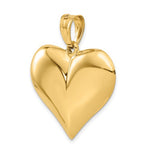 Charger l&#39;image dans la galerie, 14k Yellow Gold Large Puffed Heart Hollow 3D Pendant Charm
