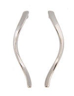 Загрузить изображение в средство просмотра галереи, 14k White Gold Modern Contemporary Swirl Spiral Post Earrings
