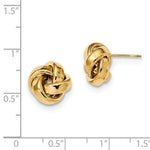 Cargar imagen en el visor de la galería, 14k Yellow Gold 12mm Classic Love Knot Stud Post Earrings
