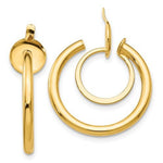 Ladda upp bild till gallerivisning, 14k Yellow Gold Non Pierced Clip On Round Double Hoop Earrings 19mm x 2mm
