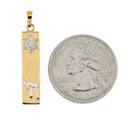 Carica l&#39;immagine nel visualizzatore di Gallery, 14k Gold Two Tone Mezuzah Star of David Chai Pendant Charm
