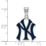 Cargar imagen en el visor de la galería, Sterling Silver Gold Plated Enamel New York Yankees LogoArt Licensed Major League Baseball MLB Pendant Charm
