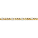 Kép betöltése a galériamegjelenítőbe: 14K Yellow Gold 4mm Flat Figaro Bracelet Anklet Choker Necklace Pendant Chain
