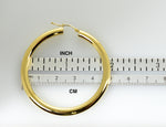 Cargar imagen en el visor de la galería, 14K Yellow Gold Large Classic Round Hoop Earrings 50mmx4mm
