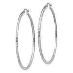 Kép betöltése a galériamegjelenítőbe: Sterling Silver Diamond Cut Classic Round Hoop Earrings 50mm x 2mm
