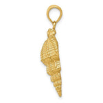 Cargar imagen en el visor de la galería, 14K Yellow Gold Conch Shell Seashell Ocean Sea Beach Life Pendant Charm
