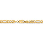 Afbeelding in Gallery-weergave laden, 14K Yellow Gold 4.75mm Flat Figaro Bracelet Anklet Choker Necklace Pendant Chain
