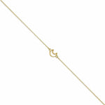 Carica l&#39;immagine nel visualizzatore di Gallery, 14k Yellow Gold Moon Anklet 10 Inch with Extender - [cklinternational]
