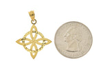 將圖片載入圖庫檢視器 14k Yellow Gold Celtic Knot Trinity Pendant Charm
