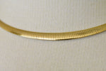 이미지를 갤러리 뷰어에 로드 , Sterling Silver Gold Plated Reversible Cubetto Omega Choker Necklace Pendant Chain

