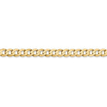 Cargar imagen en el visor de la galería, 14K Yellow Gold 4.5mm Open Concave Curb Bracelet Anklet Choker Necklace Pendant Chain

