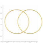 Indlæs billede til gallerivisning 14K Yellow Gold 52mm x 1.5mm Endless Round Hoop Earrings
