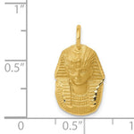 Indlæs billede til gallerivisning 14k Yellow Gold King Tut Egyptian Pharaoh Pendant Charm
