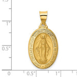 Kép betöltése a galériamegjelenítőbe: 14k Yellow Gold Blessed Virgin Mary Miraculous Medal Pendant Charm
