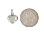 Afbeelding in Gallery-weergave laden, 14k White Gold Small Puffy Heart 3D Hollow Pendant Charm
