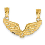 Afbeelding in Gallery-weergave laden, 14k Yellow Gold Angel Wings Break Apart Pendant Charm
