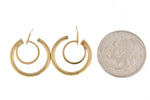 Carregar imagem no visualizador da galeria, 14k Yellow Gold Non Pierced Clip On Round Double Hoop Earrings 19mm x 2mm
