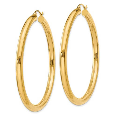 14K Yellow Gold Large Classic Round Hoop Earrings 54mmx4mm