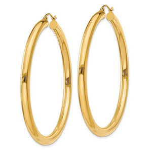 14K Yellow Gold Large Classic Round Hoop Earrings 54mmx4mm