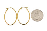 Cargar imagen en el visor de la galería, 14k Yellow Gold Classic Large Oval Hoop Earrings

