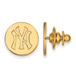 Indlæs billede til gallerivisning 14k 10k Yellow White Gold or Sterling Silver New York Yankees LogoArt Licensed Major League Baseball MLB Pin
