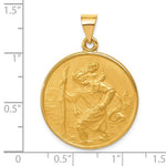 Φόρτωση εικόνας στο εργαλείο προβολής Συλλογής, 18k Yellow Gold Saint Christopher Medal Round Pendant Charm
