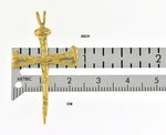 Lade das Bild in den Galerie-Viewer, 10k Yellow Gold Cross Nail Pendant Charm
