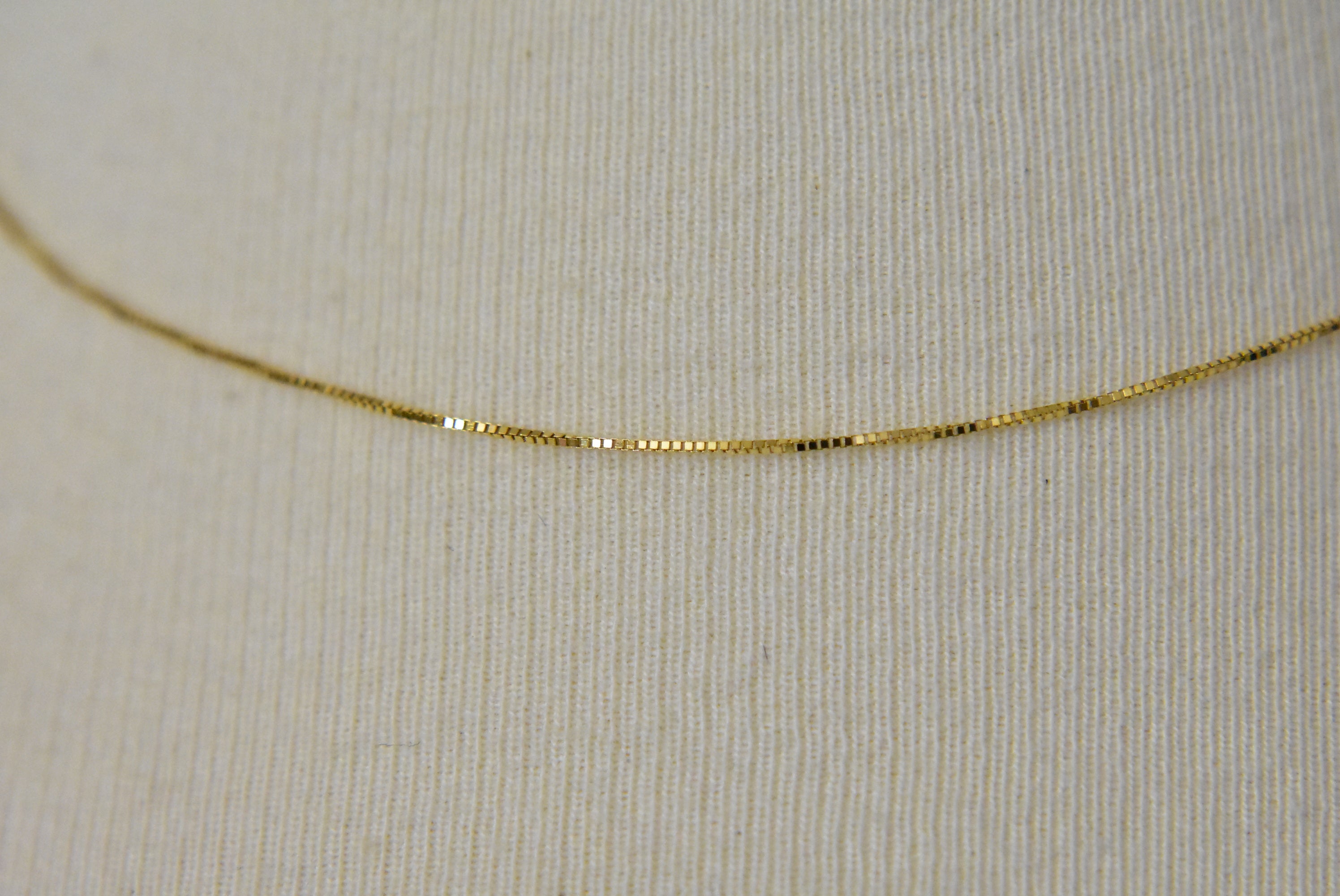 14k Yellow Gold 0.5mm Thin Box Bracelet Anklet Choker Necklace Pendant Chain