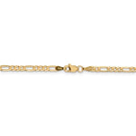 Carica l&#39;immagine nel visualizzatore di Gallery, 14K Yellow Gold 3mm Concave Open Figaro Bracelet Anklet Choker Necklace Pendant Chain
