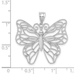 Carica l&#39;immagine nel visualizzatore di Gallery, 14k White Gold Butterfly Pendant Charm
