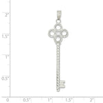 Afbeelding in Gallery-weergave laden, 14k White Gold Key 3D Pendant Charm
