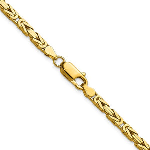 14K Yellow Gold 3.25mm Byzantine Bracelet Anklet Choker Necklace Pendant Chain