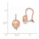 Lataa kuva Galleria-katseluun, 14k Rose Gold Round Button 8mm Kidney Wire Button Earrings
