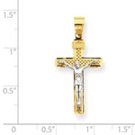 Φόρτωση εικόνας στο εργαλείο προβολής Συλλογής, 14k Gold Two Tone INRI Crucifix Cross Pendant Charm - [cklinternational]
