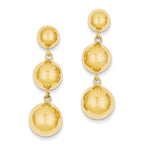 Charger l&#39;image dans la galerie, 14k Yellow Gold Half Ball Button Post Dangle Earrings
