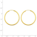Φόρτωση εικόνας στο εργαλείο προβολής Συλλογής, 14K Yellow Gold 30mm x 2mm Round Endless Hoop Earrings

