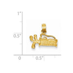 Carica l&#39;immagine nel visualizzatore di Gallery, 14k Yellow Gold Golf Clubs Bag Golfing 3D Pendant Charm - [cklinternational]
