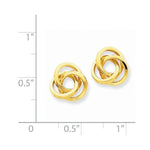 Charger l&#39;image dans la galerie, 14k Yellow Gold Classic Love Knot Stud Post Earrings
