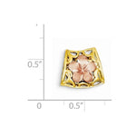Φόρτωση εικόνας στο εργαλείο προβολής Συλλογής, 14k Tri Color Gold Plumeria Chain Slide Reversible Pendant Charm
